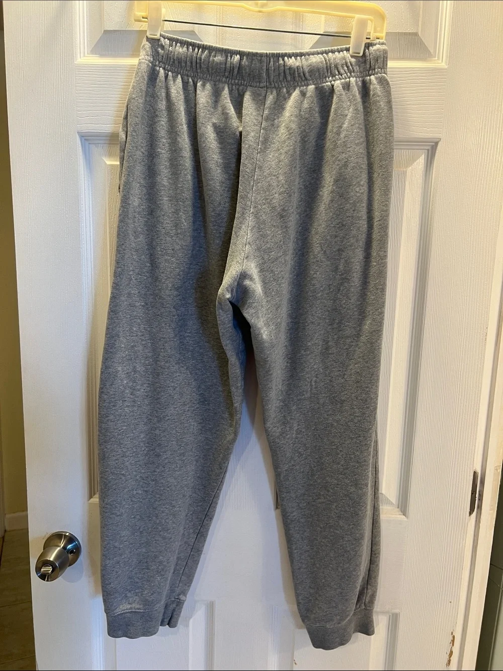 Nike Gray Fleece Joggers with Drawstring Waist